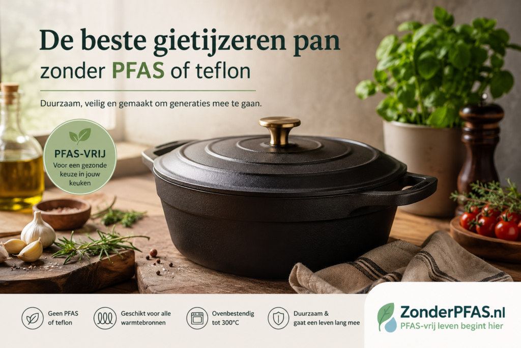 De beste gietijzeren pan zonder PFAS of teflon – Zonderpfas.nl